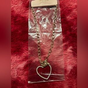 Brand new gold heart necklace